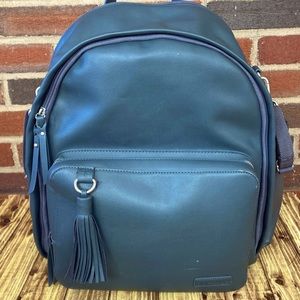 Skip Hop Greenwich Simply Chic Multifunction Diaper Backpack- Dusty Blue